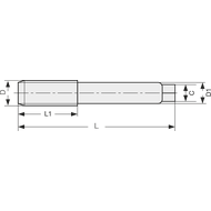 Machine tap HSS-E DIN371C 40° M4 blind-hole thread, vapour-treated